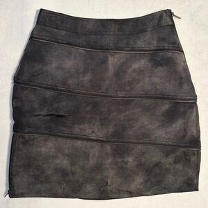Vena Cava Zipper Tier Mini Skirt 4 Black Gray Smoke Cotton Tencel club sexy